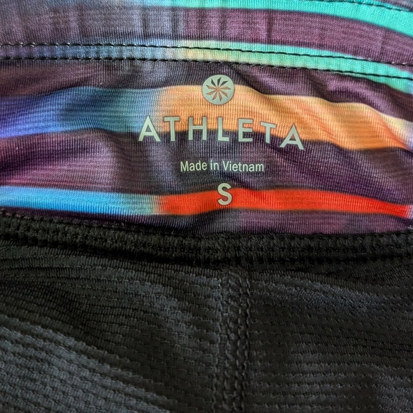 Athleta Laser Beam Bustle Skort Sm Secure Pocket Multicolor Athletic Skirt 163B - Picture 7 of 10